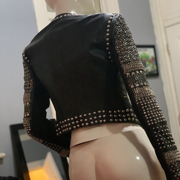 Bebe studded bobble leather jacket - Picture 7 of 8